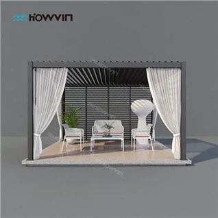 Záhradná pergola zo sivého kovu